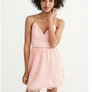 Abercrombie and Fitch Pink Eyelet Dress